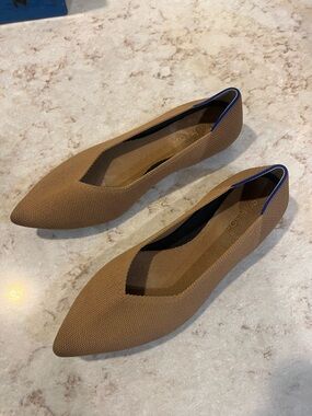 Rothy's Pointed Toe Flats in Brown size 9